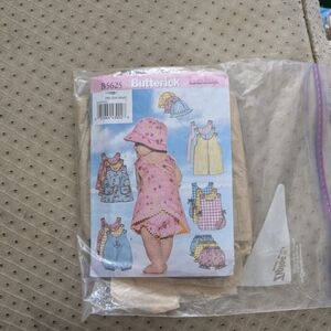 Butterick Pink Floral Kids' Hat and Dress Pattern